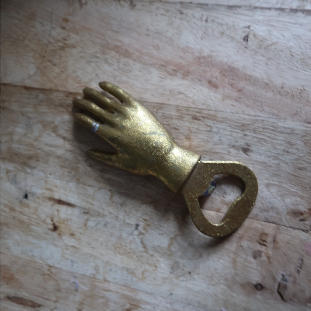 Catbird Helping Hand Brass Bottle Opener